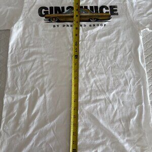 Gin & Juice Dre Snoop Dogg White T Shirt Short Sleeve Size Small